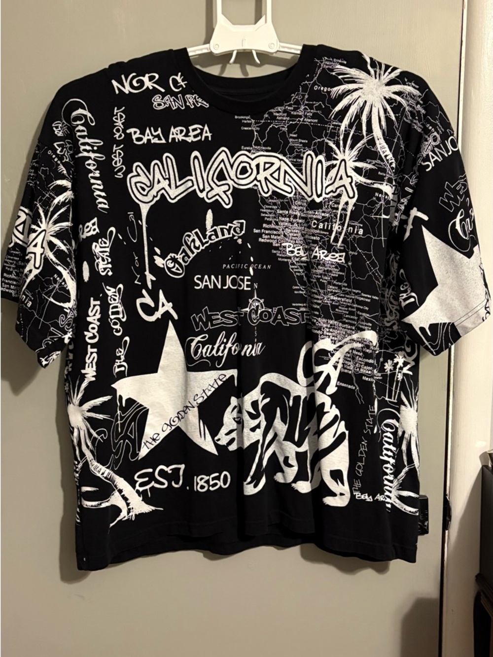 California Graphic Tee men’s 2XL - Black & White